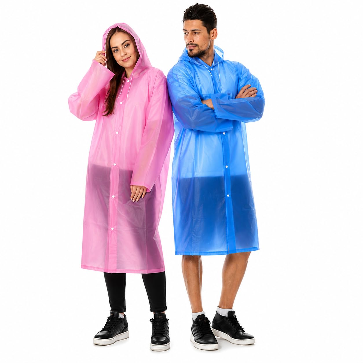 Premium Reusable Raincoat for Men & Women | Waterproof Hooded Rain Poncho | Lightweight & Foldable-picture-38