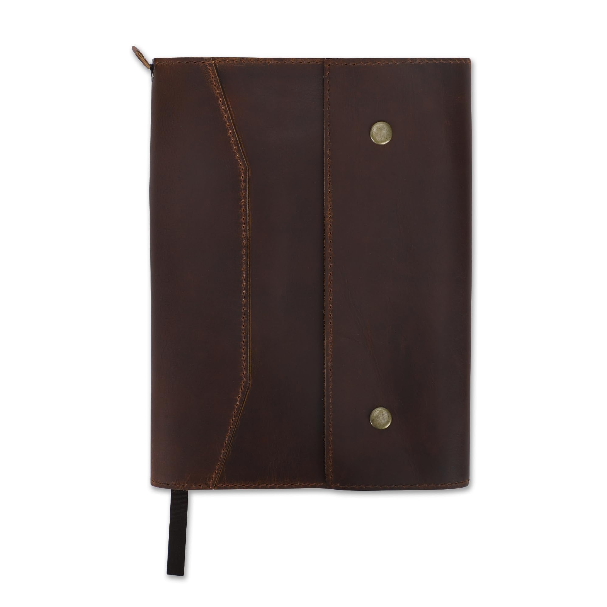 Rustikales Tagebuch aus Vollnarbenleder für A5-Notizbücher, passend für 14 x 21 cm Skizzenbücher und 14 x 21 cm Schreibblöcke, nachfüllbarer Leder-Notizbuch-Organizer mit Stiftschlaufe, 5