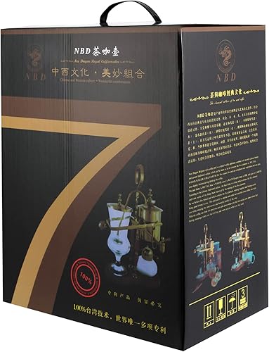 Miniatura 8 de DYRABREST Cafetera sifón sifón, 5 tazas de sifón de mesa sifón (sifón), cafetera de mesa de borosilicato para el hogar, cafeterías y oficinas