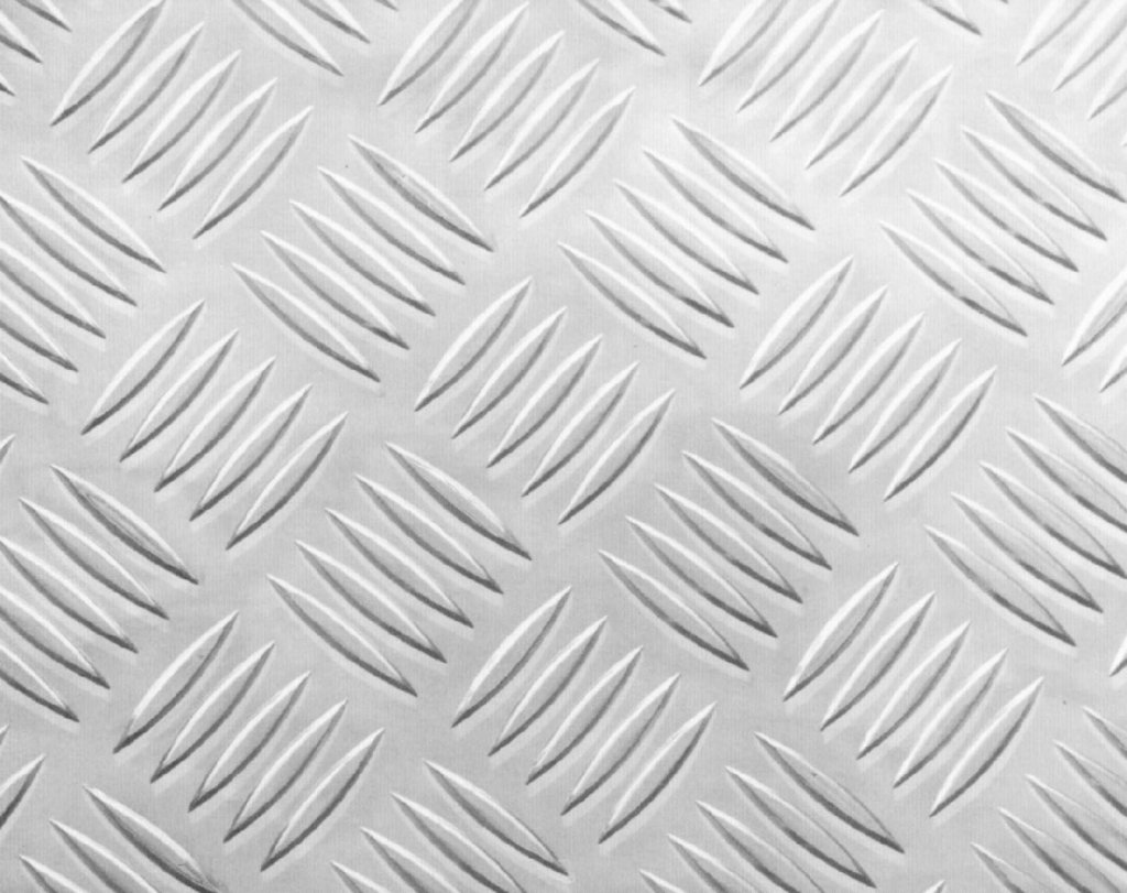 3003 Bright Aluminum 5-Bar Tread - .100 x 48 x 24