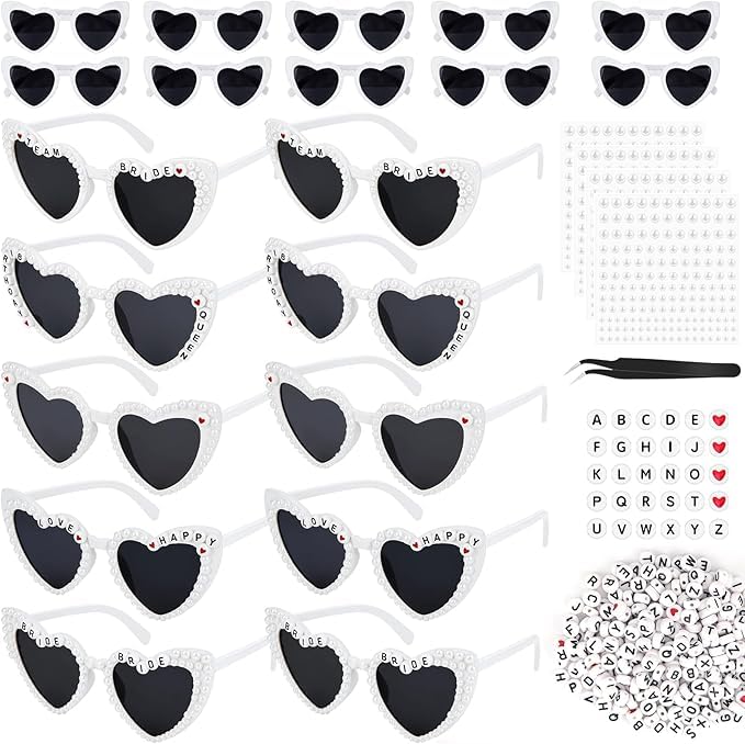 SelfTek 10 Paia Occhiali a Cuore