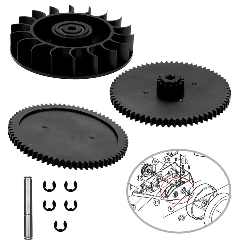 ReachMall Kit de engranajes de tren de transmisión para Polaris 360 380 limpiador de piscinas con rodamientos, piezas de repuesto de fácil instalación y reparación de mantenimiento