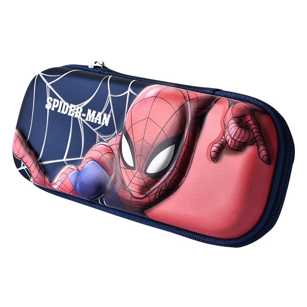 AMETUS Pencil Case Pouch Gift For Kids Storage Bag Pouch Large Multi-slot Capacity, Spider Hero, Pen and Gel Pen Eraser Stickers and Tattoos Study Stationery Organizer