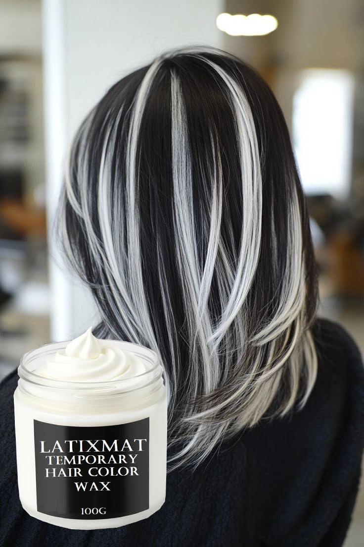Temporary White Hair Color Wax | Safe | No Bleach | Washable |-image-18