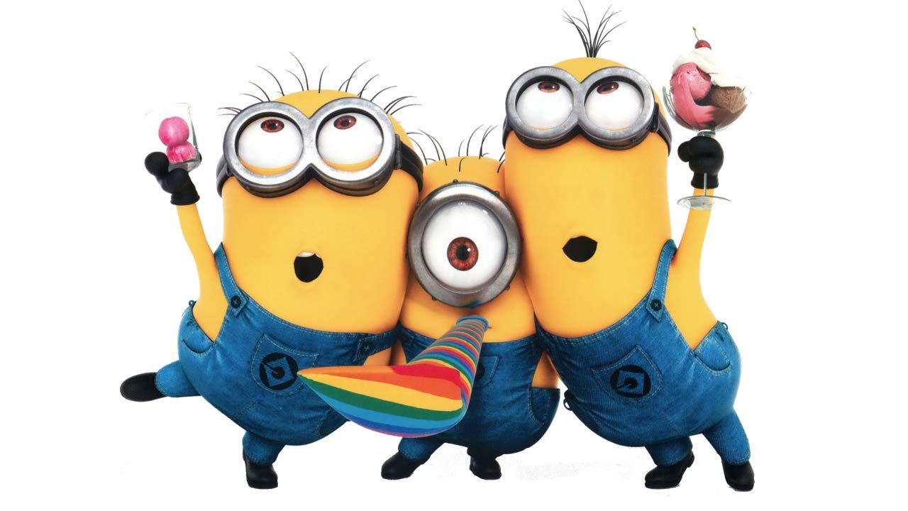 Techgifti� Minions with Ice-Cream Wall Sticker for Decorative Wall Sticker for Living Room, Bed Room, Kide Room