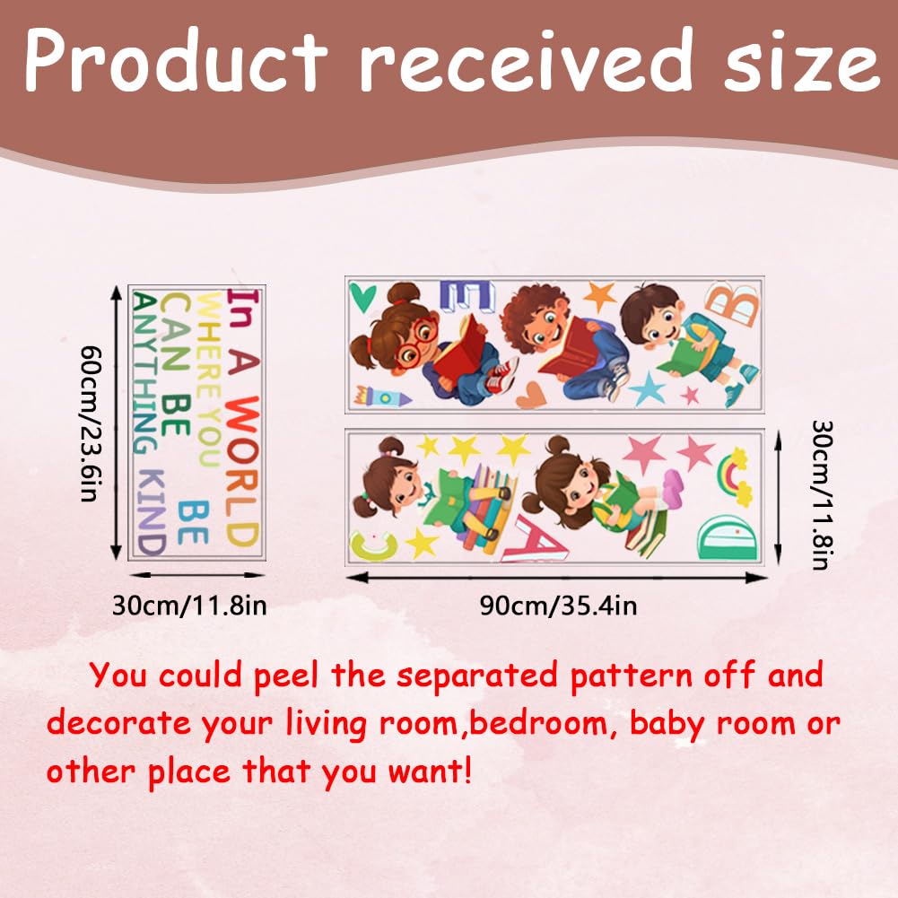 ANATTASOUL 3pcs Kitchen Wall Stickers Reading Peel and Stick Wall Decals,Wall Murals Removable Wall Art Decor for Living Room Bedroom - Image 2