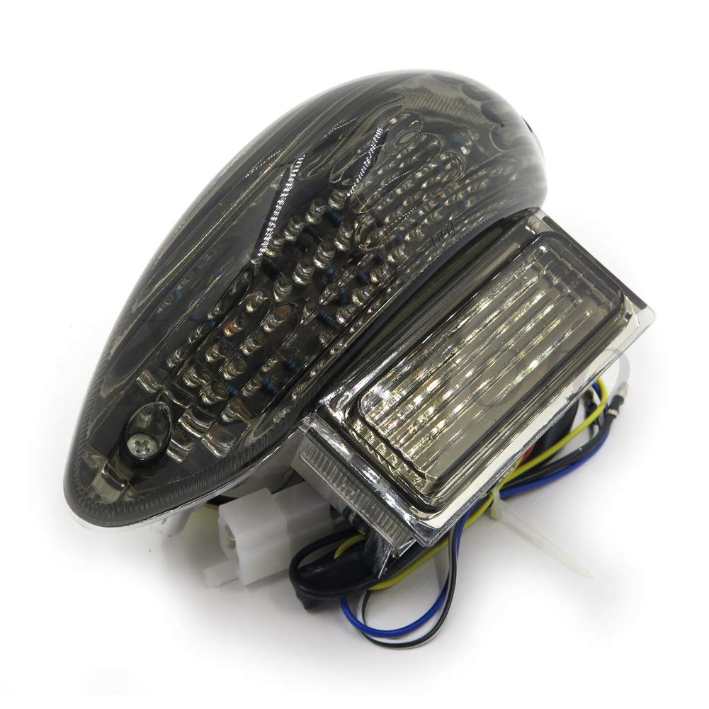 Custom Smoke Lens Brake Tail Light w/Integrated Turn Signals Indicators for 1999-2007 for Suzuki Hayabusa GSXR1300 2003-2006 Katana 600/750 2003-2006 GSX-F 600/700