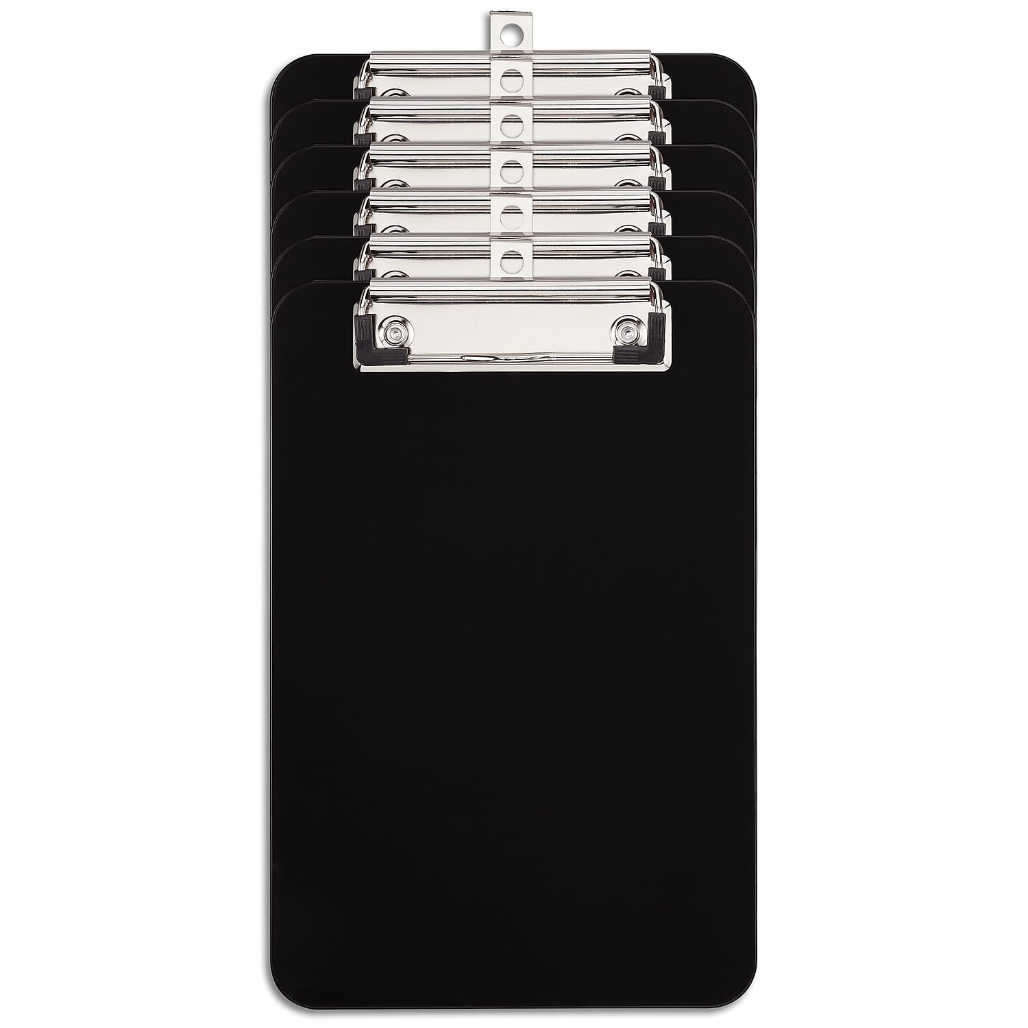 Staples 951060 Plastic Clipboards Black 6/Pack (23143)