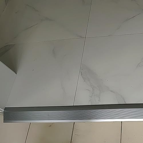 Miniatura 7 de Grey Transition Strips for Doorways, Metal Entry Ramps 10cm Wide, CarpetTile Threshold Reducer for Indoor Balcony Door (Length 85cm)