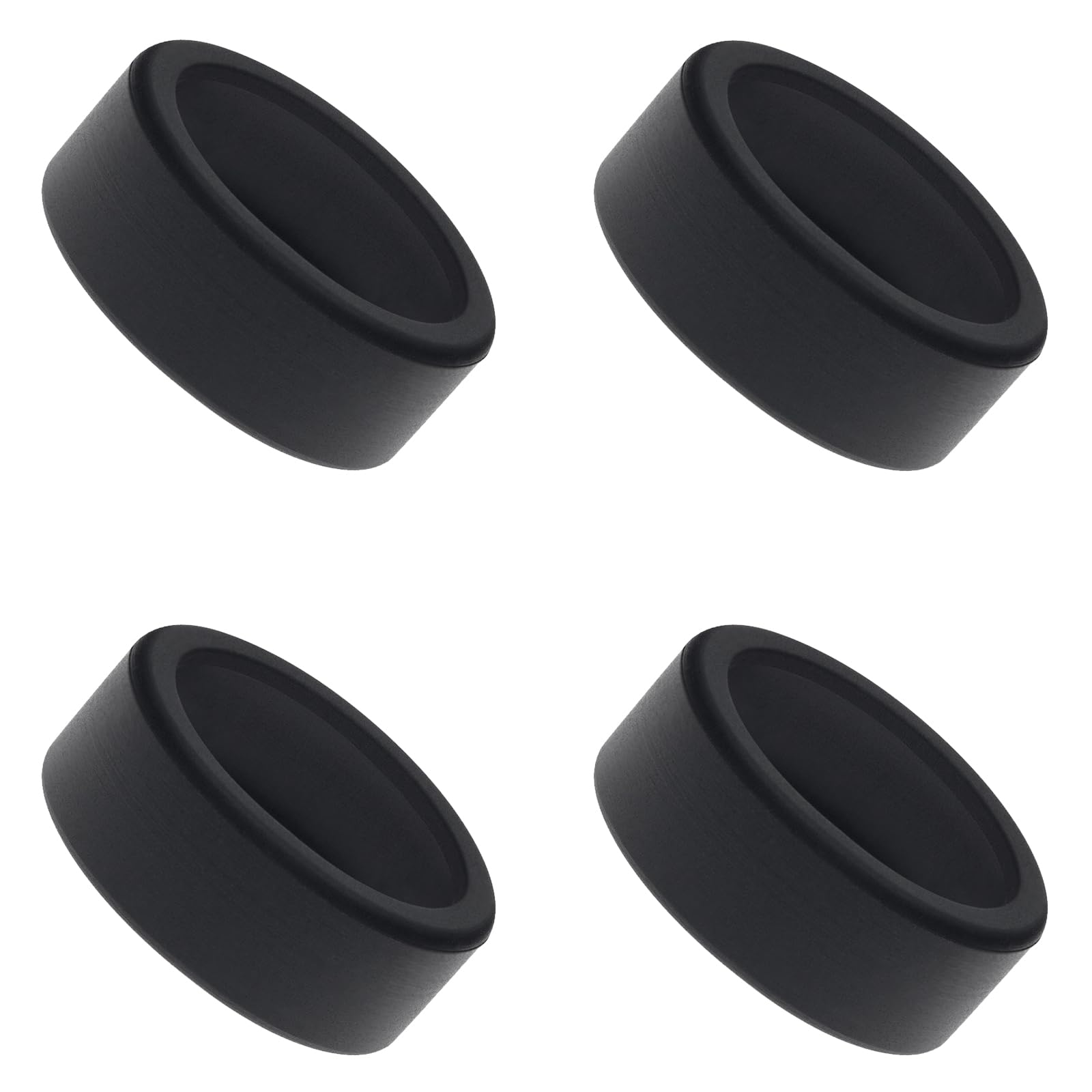 Lot De 4 Protections En Silicone Pour Oura Ring Gen 3 – Transparent Et Noir, Tailles S Pour 6/7/8/9/10