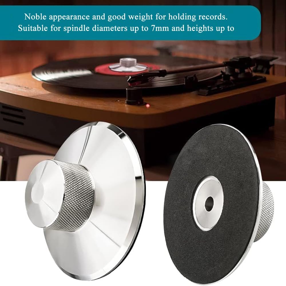 STB01 Record Weight (390g / 13.7oz), Stainless Steel LP Disc Stabilizer Turntable Clamp HiFi (Silver STB01)
