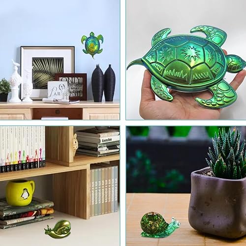 Miniatura 2 de 2 moldes de silicona de resina, moldes de resina epoxi de animales, tortugas marinas y caracoles lyfLux 3D, moldes de silicona realistas 3D para