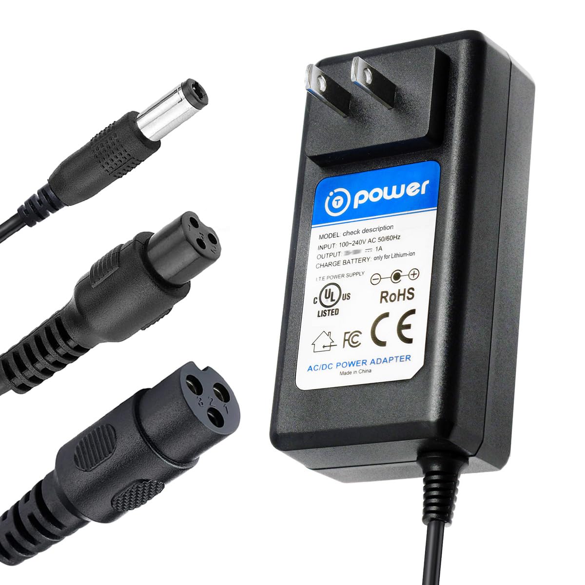 T POWER 42V Ac Dc Adapter for Jetson Nitro Aero Magma Sphere Phantom Plasma Electric Hooverboard Scooter JSPHER JSPHER JMGMA JAERO JNITRO Fuyuandian FY0424200850, JY-420050 Charger Power Supply