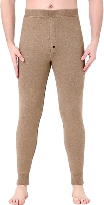 100% Cashmere Thermal Underwear Bottoms for Men Women Long Johns Thermal Leggings Base Layer Trousers Thermal Pants Warm Soft