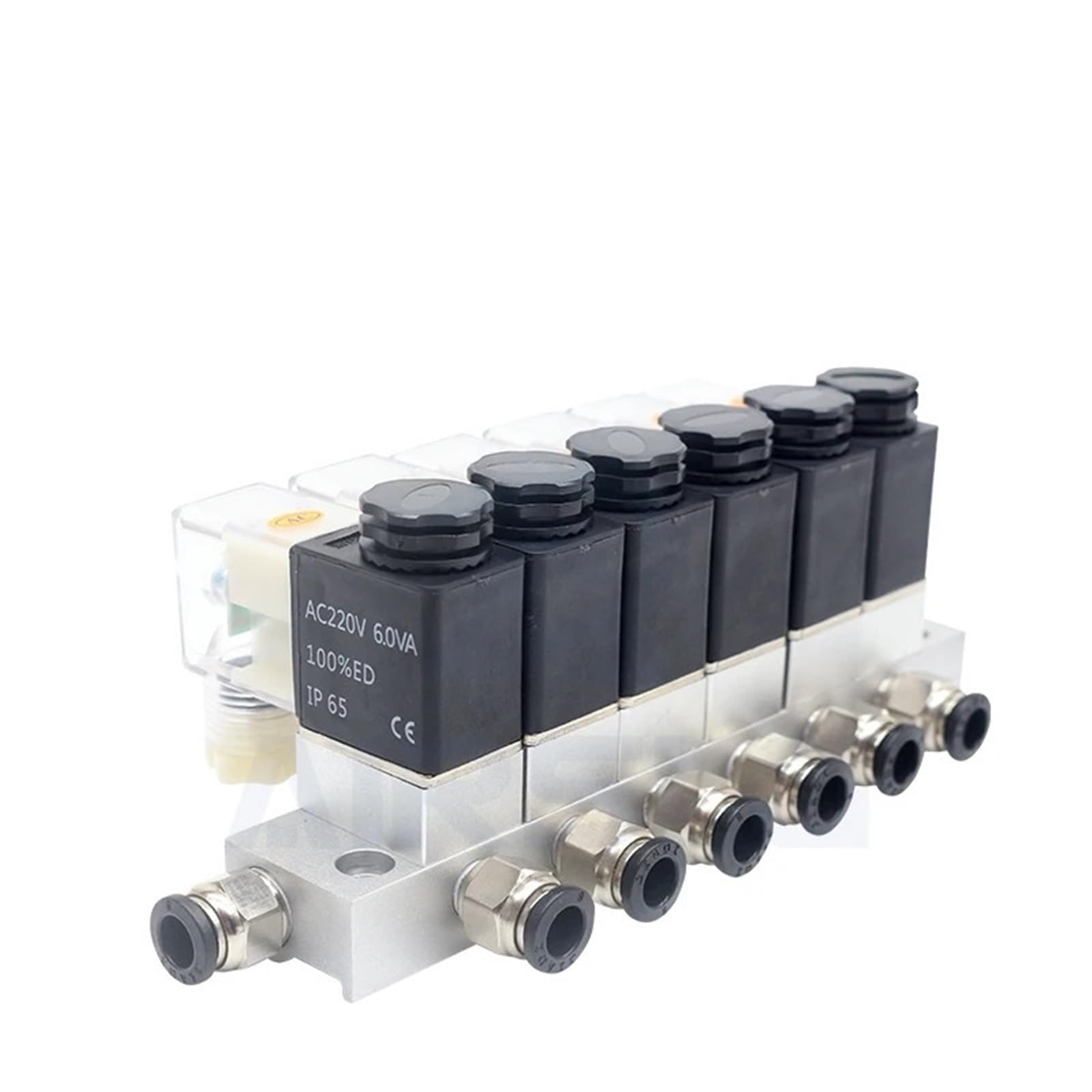 SBSSYVLMV 2V025-08 Normally Closed 12V 24V 220V Valveicic Solenoid Valve 2-Way Plug-in(Dc12v 8 in 8 Out)