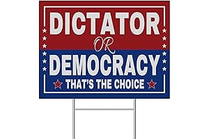Vibrant Dictator Or Democracy 2024 Yard Signs