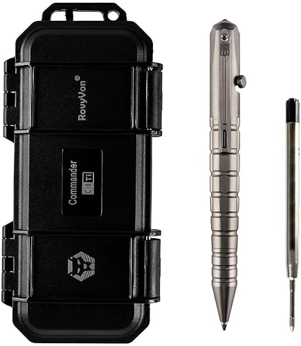 Miniatura 2 de RovyVon Bolígrafo de titanio C10, bolígrafo de acción con pernos para hombres y mujeres, bolígrafo de escritura de negocios de oficina, ideal para