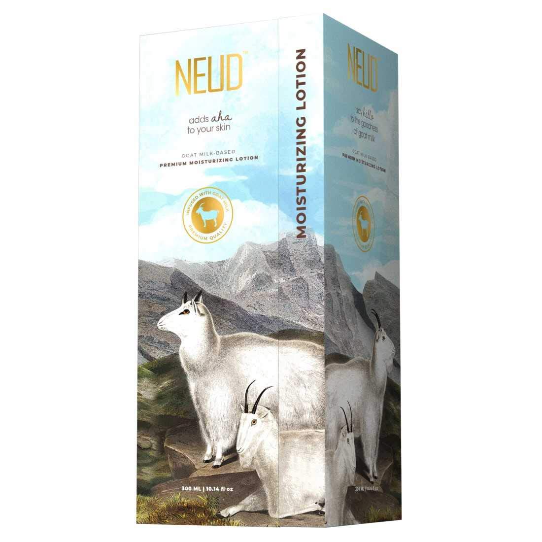 NEUD Goat Milk Premium Moisturizing Body Lotion for All Skin Types for Men and Women - 300 ml