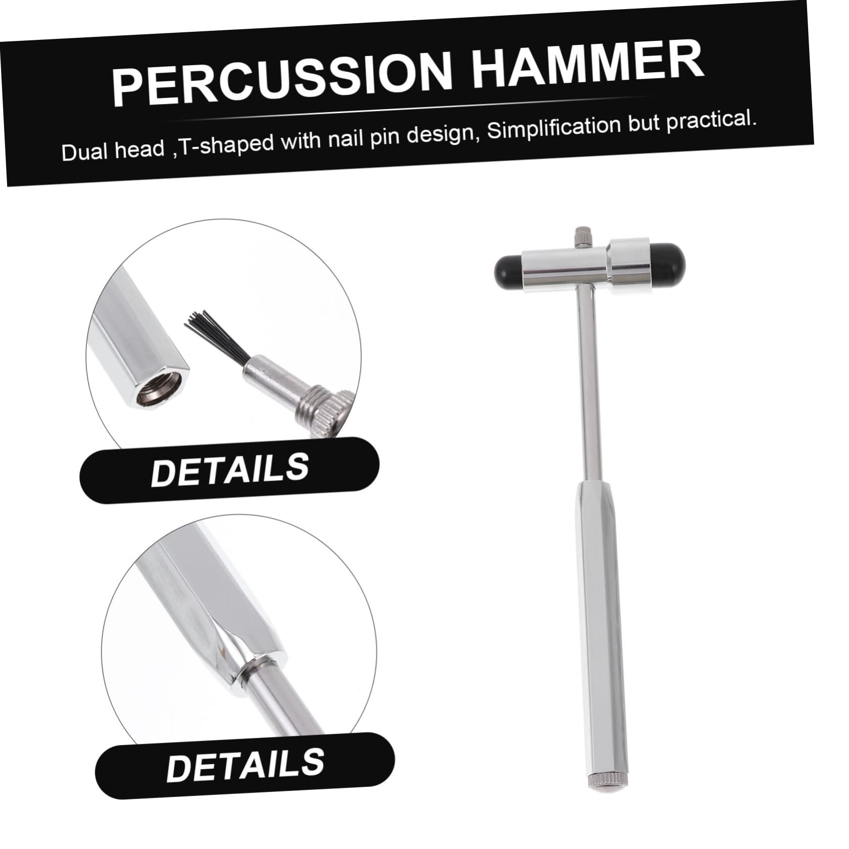 Cabilock 4 Piezas Martillo Neurológico Profesional con Aguja y Pincel Herramienta Médica Ergonómica para Reflexos Cutáneos y Tendinosos para Exámenes Clínicos y Pruebas de Sensibilidad