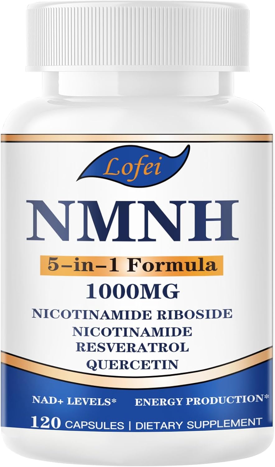 NMNH (Dihydronicotinamide Mononucleotide),NMNH Supplement 1000mg Pure Nicotinamide Mononucleotide Boosts NAD+ Levels, NAD Supplement,for Energy,Immune,Non-GMO, Gluten Free,120 Capsules