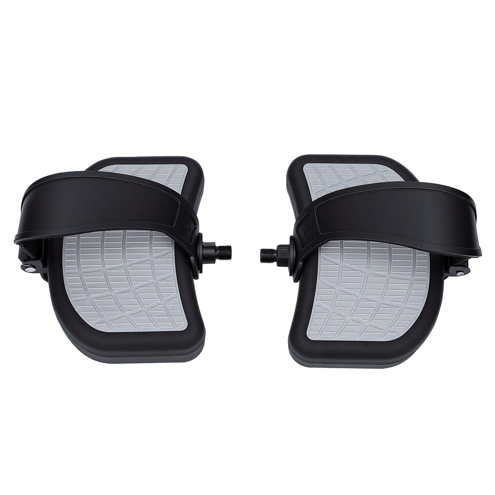 Ejoyous Pedal de Bicicleta Estática Ajustable, Pedales de Bicicleta Estática de PVC PP con Correa Ajustable y Superficie Texturizada Antideslizante, Paquete de 2 para Usuarios de Bicicletas Estáticas