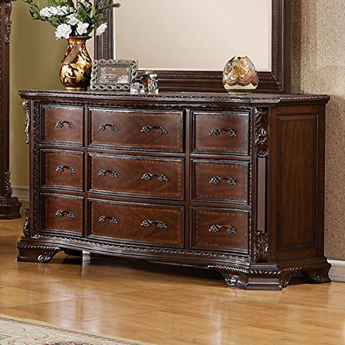247Shopathome Bedroom Set, King, Cherry #TOP3