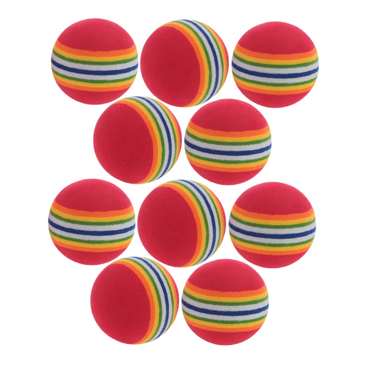 BESPORTBLE Eva Foam Puppy Teething Toys Soft Rainbow Ball for Cats and Small Dogs Bouncy Play Toy