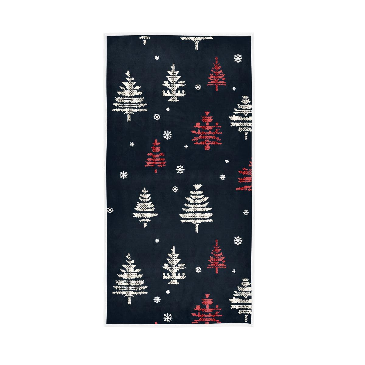 LSRCPD Christmas Trees Hand Towel, Hand Towels Cotton for Bathroom, Gym, Hotel, Spa 15 x 30 Inches