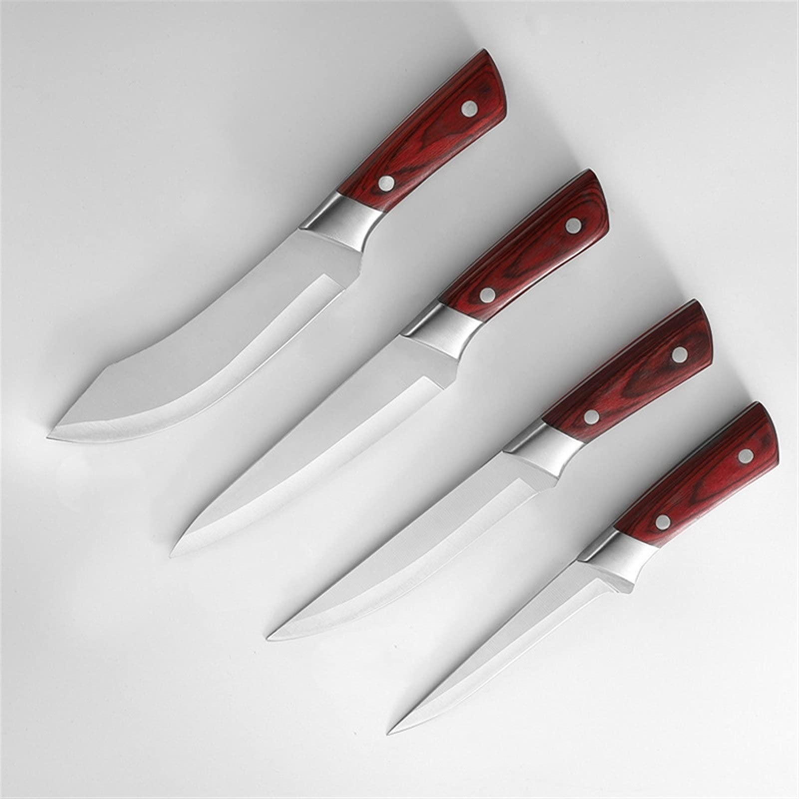 Cuchillo de cocina Juego de cuchillas de carne cuchilla afilada de cuchillas de carne de vaca de carne de vaca Herramientas de cocción de la utilidad de preparación del chef (Color : 4pcs Set)