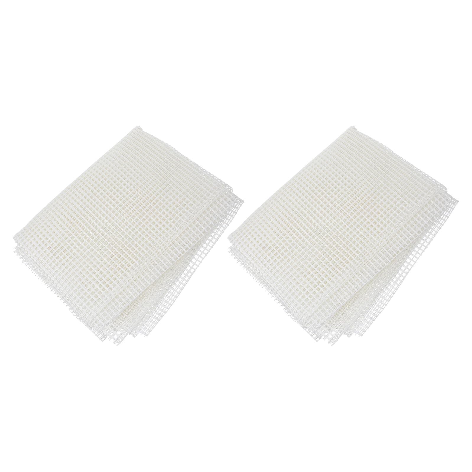 2 Piezas Lienzo de Malla para Hacer Alfombras y Bordados, Plástico Blanco de 59x39 Pulgadas, Fácil Limpieza y Mejora Habilidades Manuales para Decoración de Punto de Cruz