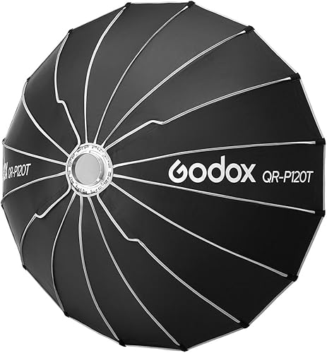 Miniatura 7 de Godox QR-P120T - Caja de luz parabólica de liberación rápida de 47,2 pulgadas con montaje Bowens