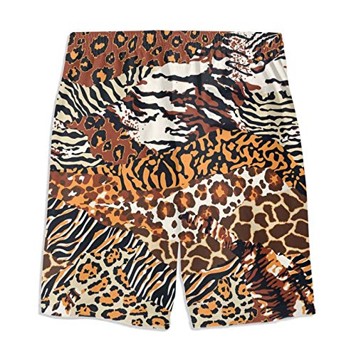 SARA NELL Men's Swim Trunks Wild Animal Skins Cheetah Leopard Tiger Zebra Surfing Beach Board Shorts Swimwear4