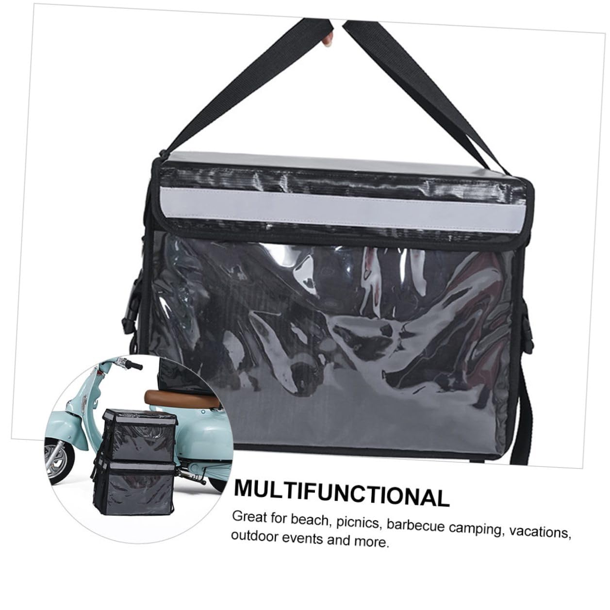 Contenitore Termico per Alimenti 32l Oxford Isolamento e Rivestimento in Alluminio per Barbecue e Campeggio Outdoor