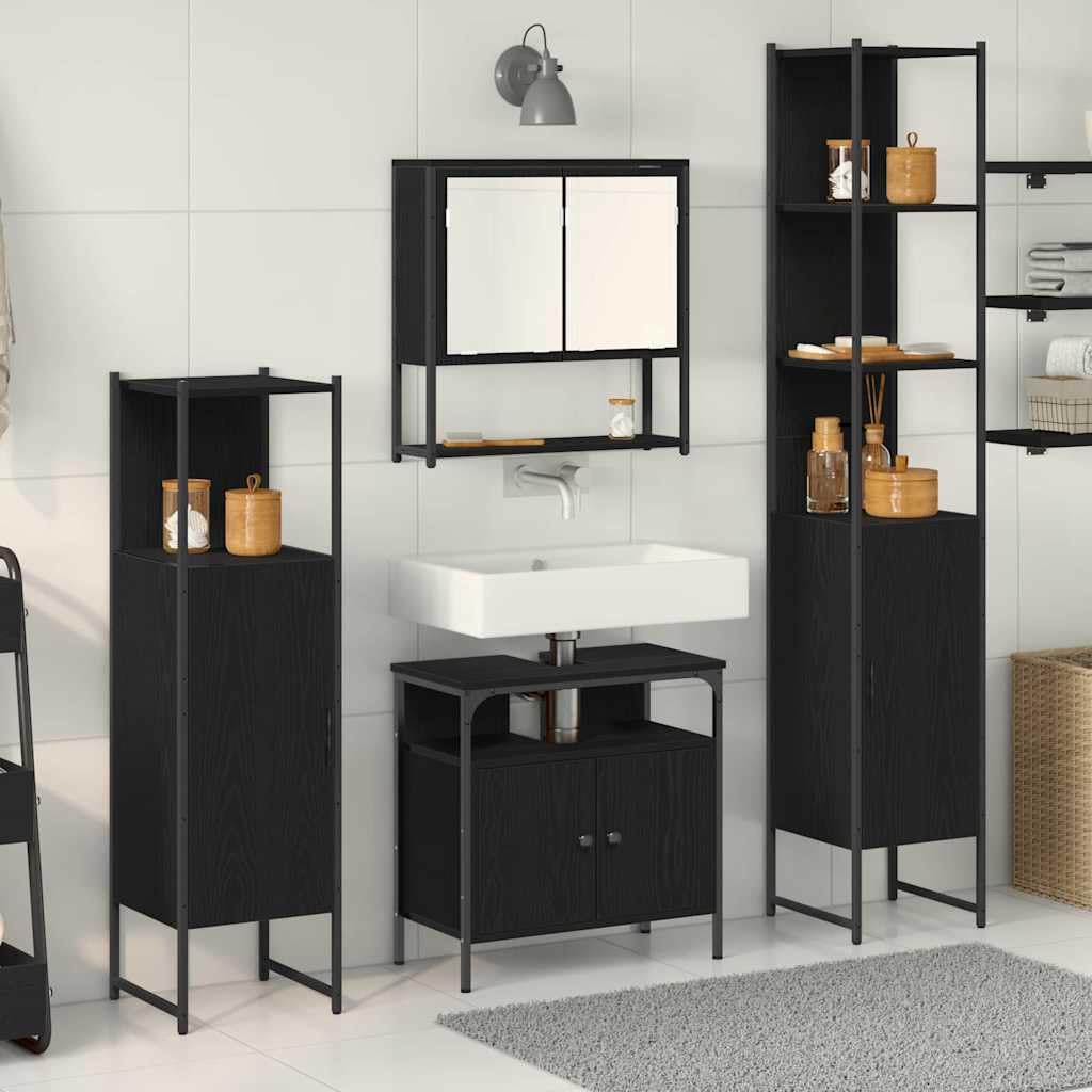 Muebles de baño para ganar almacenamiento con armario colgante y mueble de lavabo