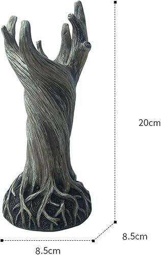 Miniatura 5 de Dryad - Adorno de florero, maceta artificial de resina similar a la madera, muebles de tronco de árbol, decoración hecha a mano para el hogar, sala