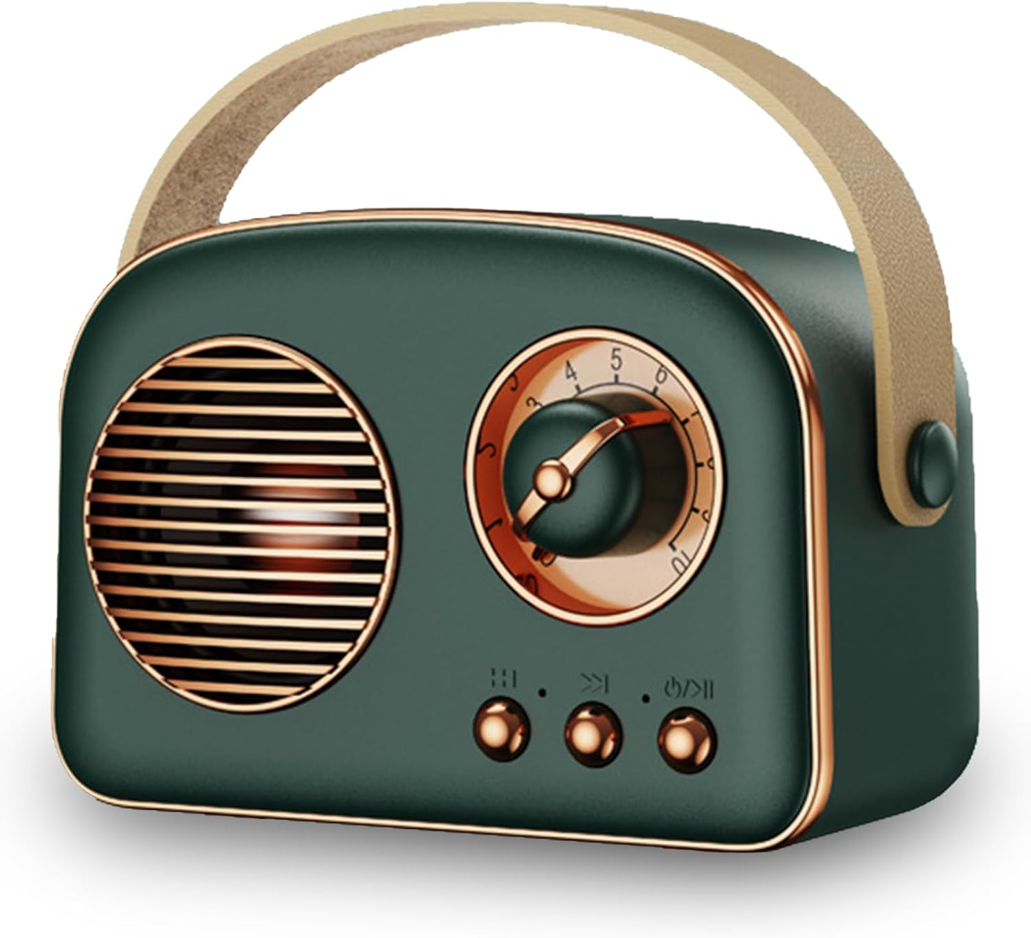 5W Retro Bluetooth Speaker with FM Radio, Vintage Wireless with 10H Playtime 500mah Battery, Bluetooth 5.0 TF/AUX/USB, Portable Mini with Leather Strap for Home Decor Gift(Dark Green) 5W Retro Bluetooth Speaker with FM Radio, Vintage Wireless with 10H Playtime 500mah Battery, Bluetooth 5.0 TF/AUX/USB, Portable Mini with Leather Strap for Home Decor Gift(Dark Green)