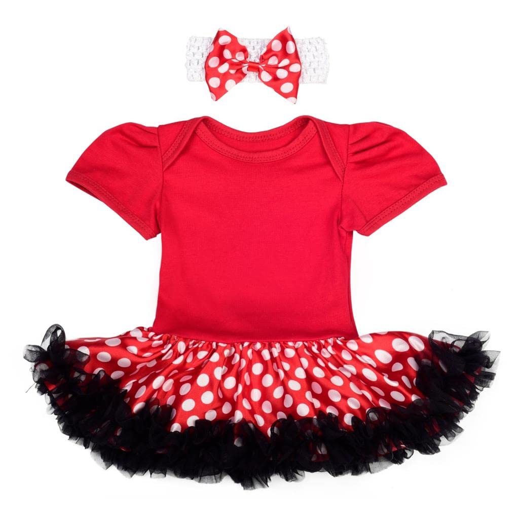 Lito Angels Disfraz Vestido de Princesa para Bebé Niñas Reino del Hielo Body Mono Mamelucos Onesie con Diadema