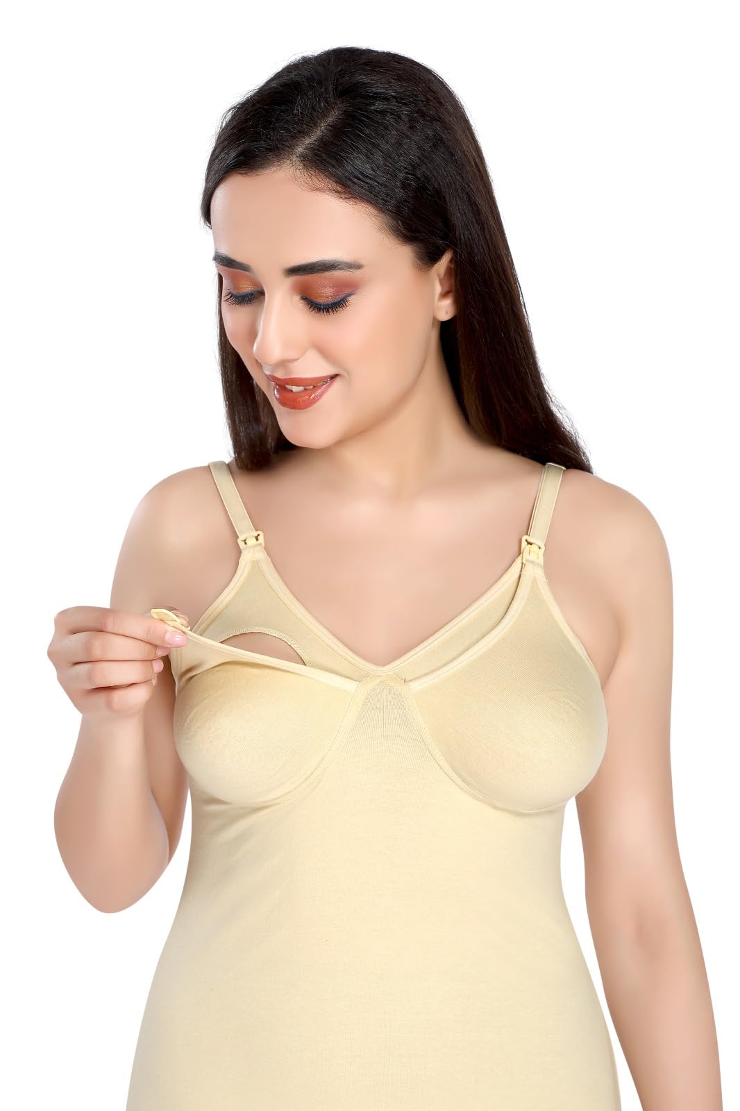Women's Maternity Breastfeeding Clip Down Nursing Camisole/Tank Top/Comfy Sleepwear - All-in-One Pumping & Nursing Tank-image-47