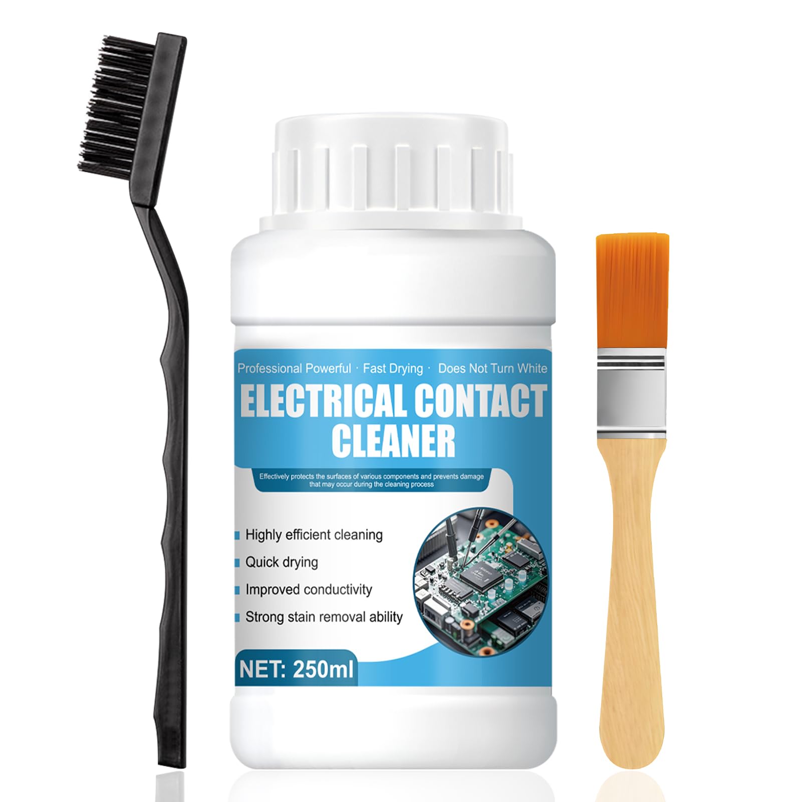 Circuit Board Cleaner, Electrical Contact Cleaner, Contact Cleaner, Highly Efficient Cleaner, Primarily Used for Cleaning Circuit Boards, Metal Parts, and Various Component Surfaces, 250ml