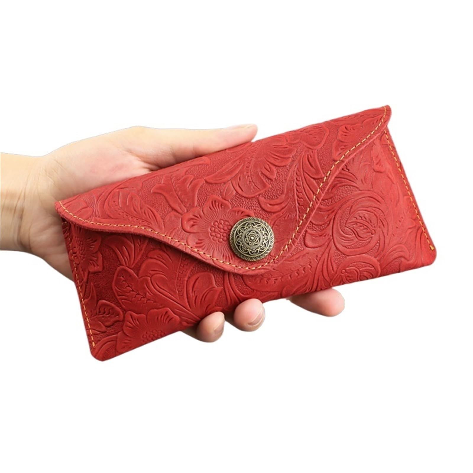 1 Stücke Weiche Handarbeit Aus Echtem Leder Brillenetui Sonnenbrillen Schutzhülle Vintage Brillen Aufbewahrungstasche Anti-scratch-schnalle Für Brillen