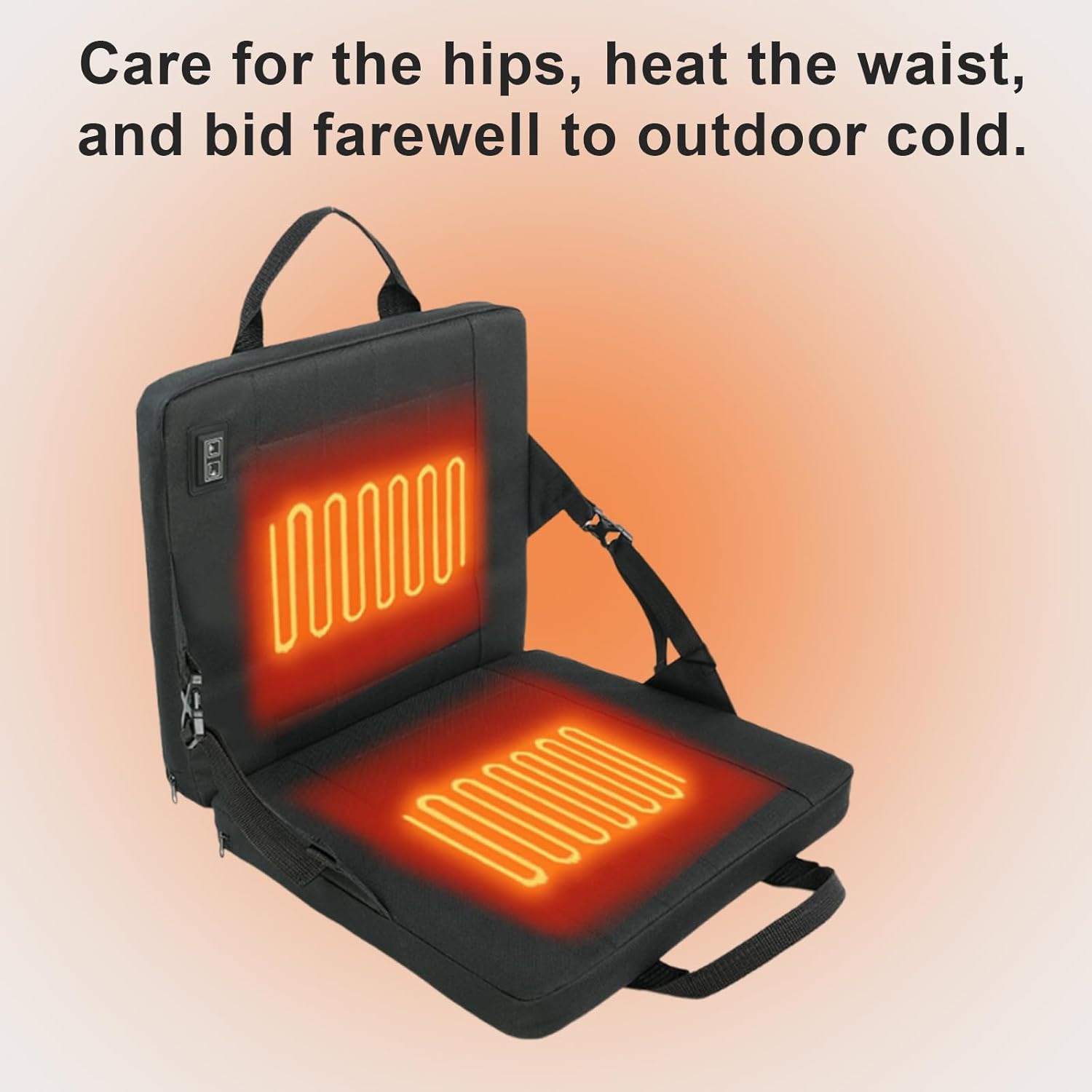 Heated Stadium Seats for Bleachers, Portable Heating Heated Cushion, Portable 3 Gear Heating, Heating Outdoor Camping Hiking, Ideal for Camping, Beach, Sporting Events