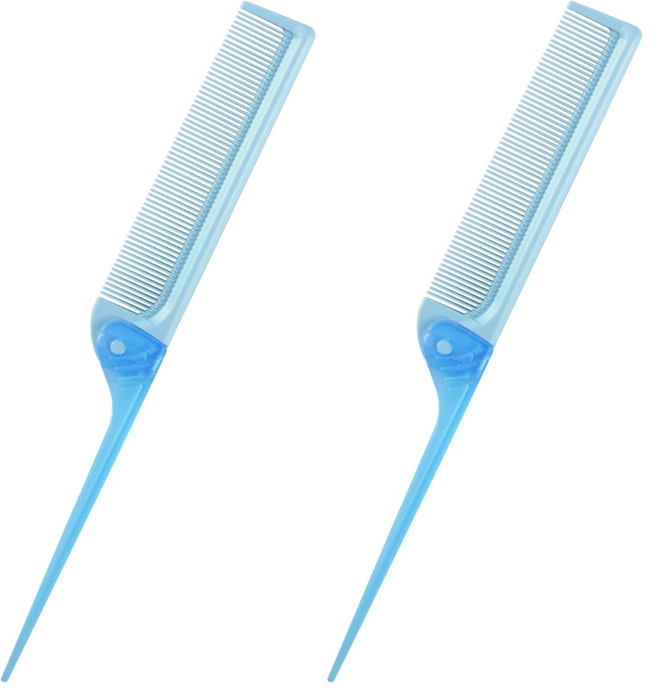 KAI Negative Ion Folding Hair Comb Set of 2 Compact Travel Sky Blue