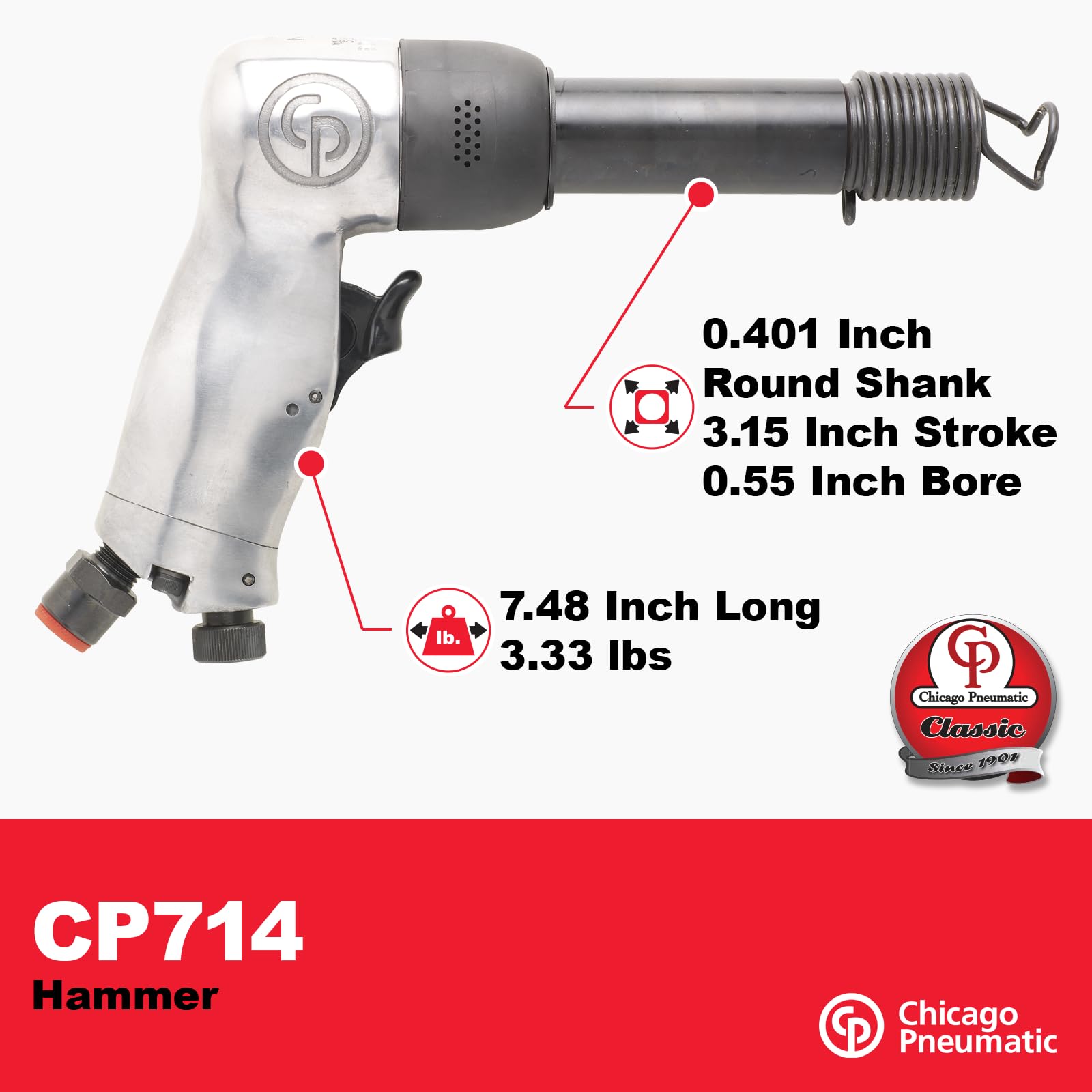 Chicago Pneumatic CP714 Air Hammer - Powerful & Durable -3 Chicago Pneumatic CP714 Air Hammer - Powerful & Durable -3