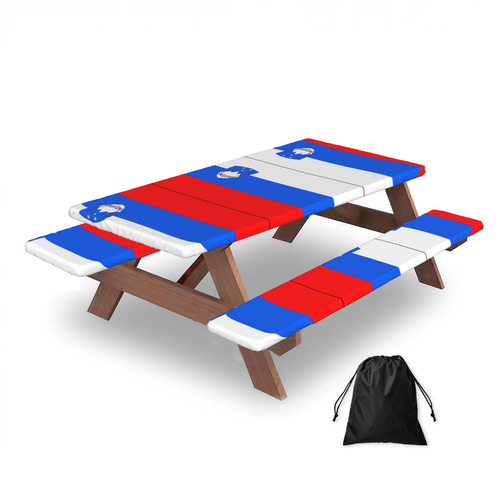 Flag of Slovenia Rectangular water-repellent picnic tablecloths, outdoor camping, picnic, BBQ