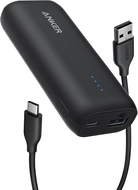 Anker Power Bank, 5,200mAh Ultra-Compact Portable Charger, 321 (PowerCore 5K), Compatible with iPhone 13 and 12 Series, Samsung, Google Pixel, LG, and More (Adapter Not Included)