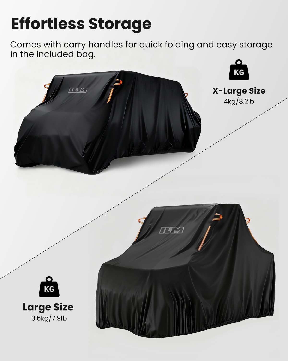 ILM UTV Cover Waterproof Windproof All-Weather Protection Compatible with Can Am Polaris Rhino Kawasaki Hisun 2-3 Seaters Model MC04