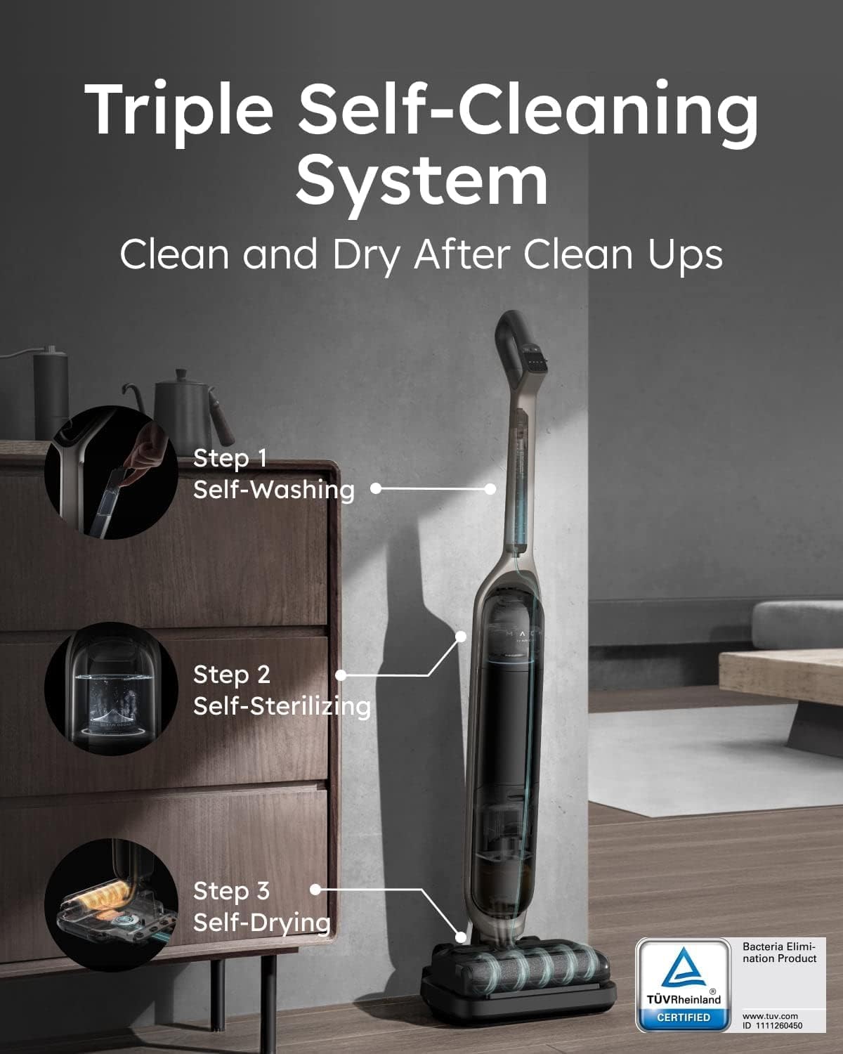 eufy Clean Mach V1 Ultra WetVac Triple Self-Cleaning System