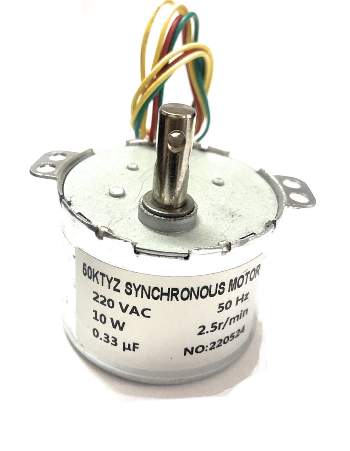 Plastic 50KTYZ 220V 2.5R/Min 2.5 Turn Per Minute 6W To 10Watt Permanent Magnetic Electric With Gear Motor 50Hz Incubator Motor