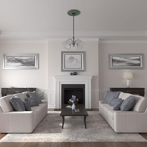 Miniatura 40 de Ekena Millwork CM20PM Medallón de techo Palmetto, 20 7/8 pulgadas de diámetro exterior x 3 5/8 pulgadas de diámetro interior x 1 5/8 pulgadas, Primed