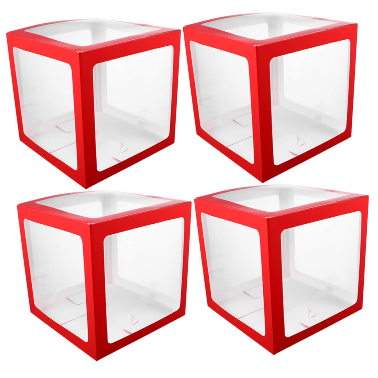 4Pcs Balloon Boxes 30X30X30Cm Party Balloon Cases for Wedding Proposal Graduation Decorations Home Party Box Accessories